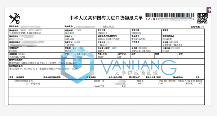 墨西哥奇亞籽進(jìn)口清關(guān)資料